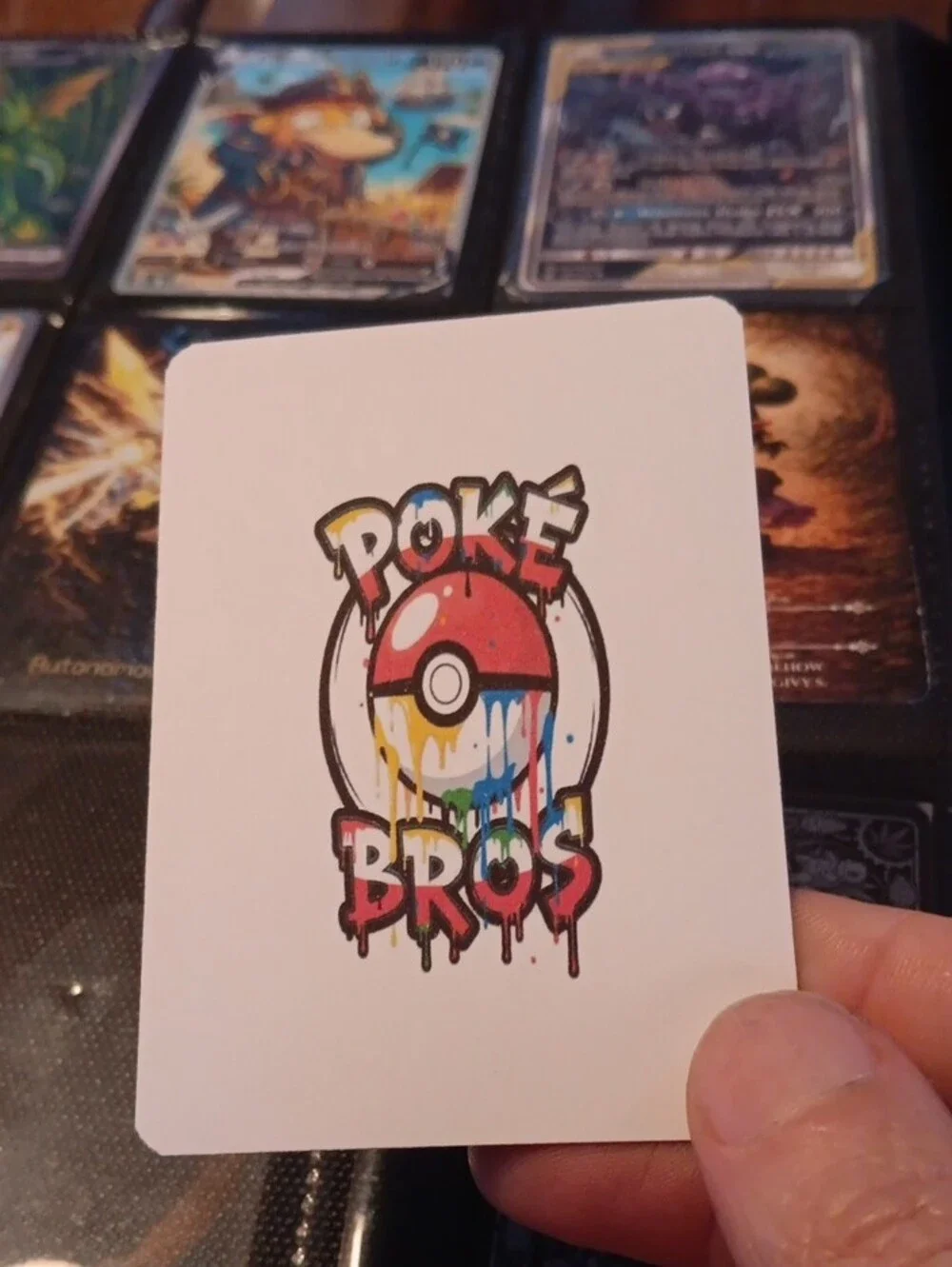 Pokemon Holographic Blue Green Pink Ghost Trainer Card